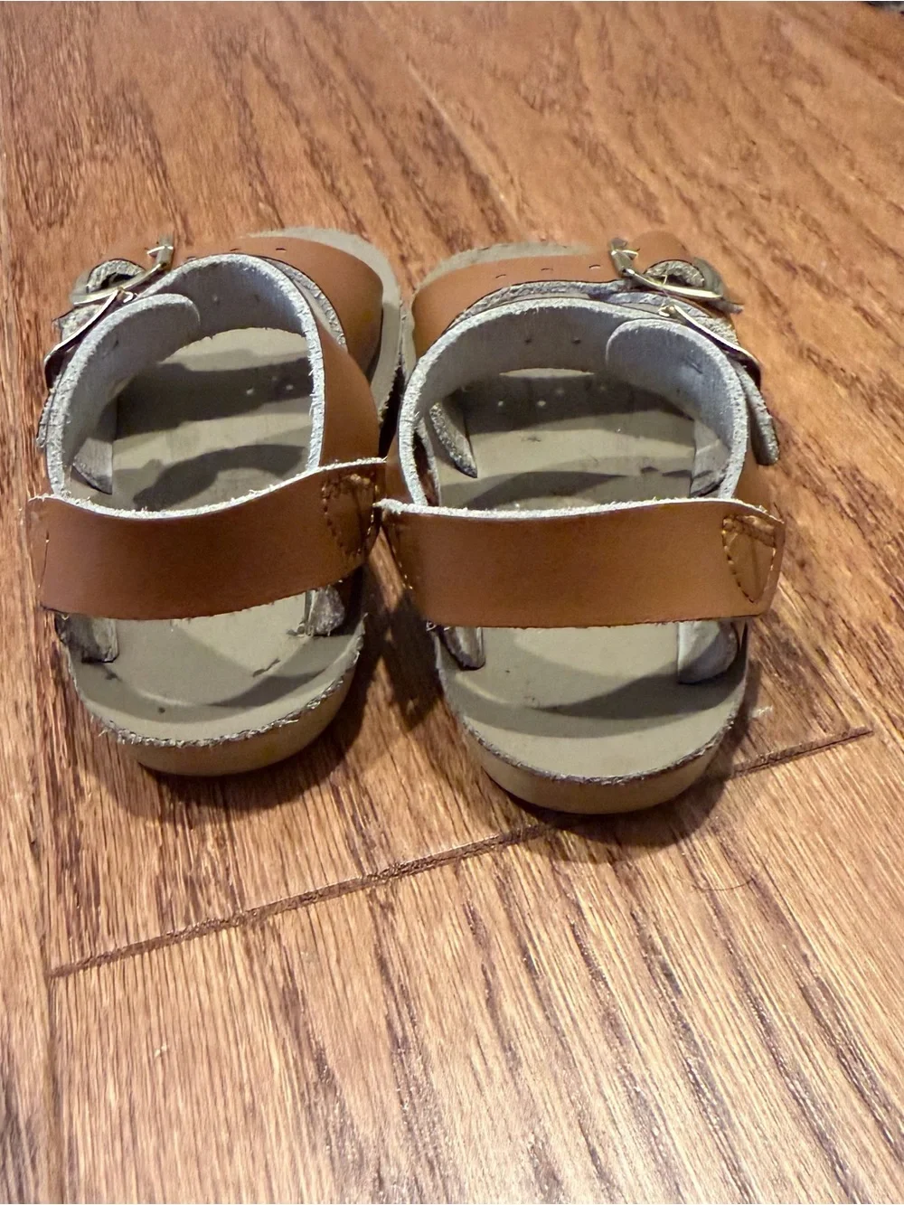 Toddler Adjustable Tan Buckle Leather Sun San Sandals